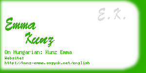 emma kunz business card